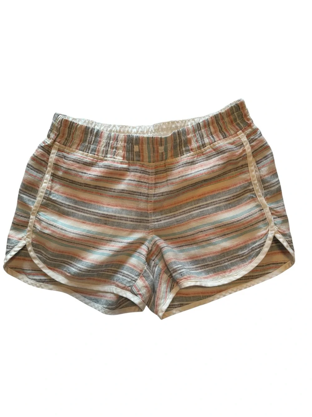 Athleta Striped Pastel Elastic-Waist Athletic Shorts